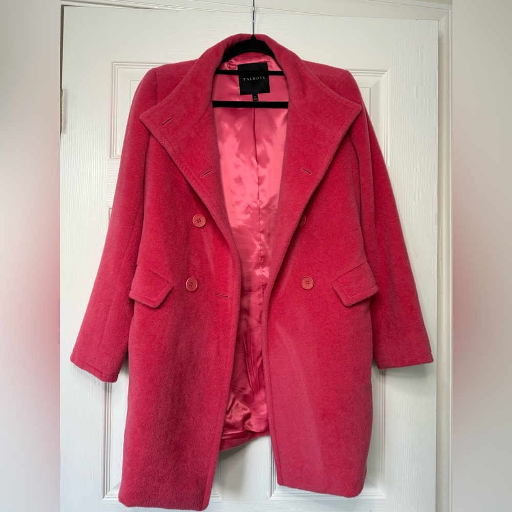 Talbots Pink Trench Coat - Picture 4 of 7